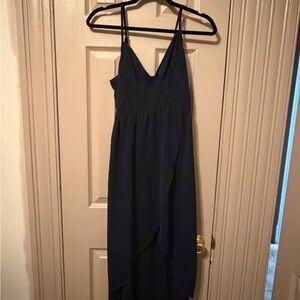 SHEIN Navy High Low Dress